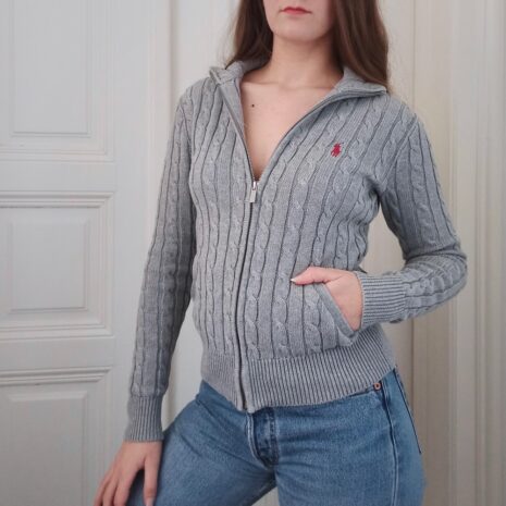 Pre❤ RALPH LAUREN Cardigan Grey S 1a