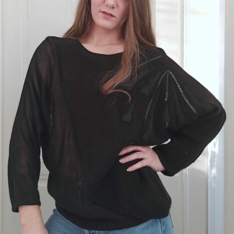 Vintage Dolores Jumper Two Layers Black M 1