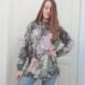 Vintage Floral Print Jumper with little side slits OneSize 2