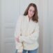 Vintage Handmade Cable Knit Jumper in Creme OneSize 1