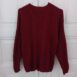 Vintage Handmade Fisherman Jumper in Deep Red M 3