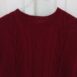 Vintage Handmade Fisherman Jumper in Deep Red M 4