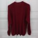 Vintage Handmade Fisherman Jumper in Deep Red M 5