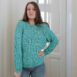 Vintage Handmade Fisherman Jumper in turquoise M 2