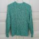 Vintage Handmade Fisherman Jumper in turquoise M 3