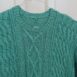 Vintage Handmade Fisherman Jumper in turquoise M 4