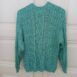 Vintage Handmade Fisherman Jumper in turquoise M 5