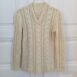 Vintage Handmade Fisherman Knit Jumper in Creme S 2