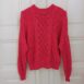 Vintage Handmade Pointelle and Cable Knit Jumper in Pink OneSize 2