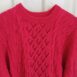 Vintage Handmade Pointelle and Cable Knit Jumper in Pink OneSize 3