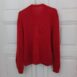 Vintage Handmade Red Fuzzy Cardigan OneSize 3