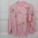 Vintage Jumper in Pastel Rosé with Painted Flowers Onesize 2