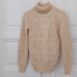 Vintage Jumper with honeycomb knit pattern in Pastel Yellow XS 2