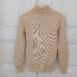 Vintage Jumper with honeycomb knit pattern in Pastel Yellow XS 4