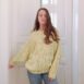 Vintage Lecomte Boucle Knit Jumper in Pastel Yellow OneSize 1