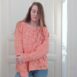 Vintage Pointelle Knit Jumper in Apricot OneSize 1