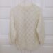 Vintage Pointelle Knit Jumper in Creme OneSize 5