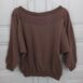 Vintage Sweater with Knit Sleeves in Brown Onesize 2