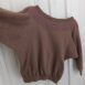 Vintage Sweater with Knit Sleeves in Brown Onesize 3