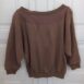 Vintage Sweater with Knit Sleeves in Brown Onesize 4