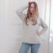 Vintage Via Appia Jumper with Cable Knit Details in Light Grey S 1