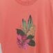 vintage tangerine leo tropical print tee detail