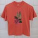 vintage tangerine leo tropical print tee front