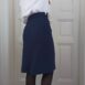 60s Twill Pencil Skirt in Navy 24“a