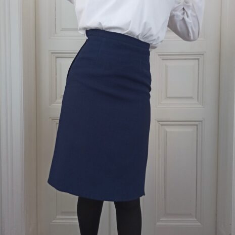 60s Twill Pencil Skirt in Navy 24“b