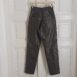 90s Vintage Black Leather Biker Trousers XS back