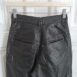 90s Vintage Black Leather Biker Trousers XS detail back