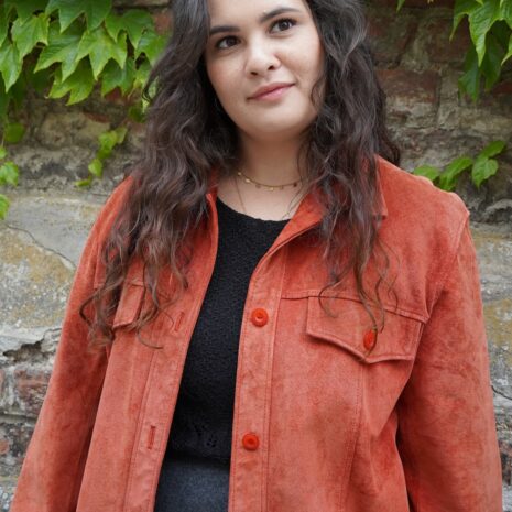 Vintage Arizona Leather Jacket in Rust OneSize 1