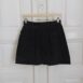 Vintage Black Suede Leather Mini Skirt 27“ back