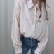 Vintage Blouse with Embroidery in Creme OneSize 2