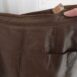 Vintage Brown Leather Midi Skirt 29“ detail 2