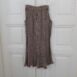 Vintage Mid Length Plissee Skirt in Metallic Beige 25“ back