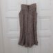 Vintage Mid Length Plissee Skirt in Metallic Beige 25“ front