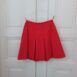 Vintage Pleated Twill Mini Skirt in Red 27“ 2