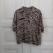 Vintage Two-Piece with Animal Pattern in Gold & Brown OneSize both top front