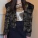 Vintage Velvet Blazer gold black 2