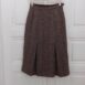 40s Herringbone Wool Skirt with Pleats 32 25“ Rêvelance front