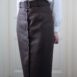 80s Pure Wool Midi Pencil Skirt with Belt Button Closure and Slit S 26“ 4