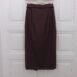 80s Pure Wool Midi Pencil Skirt with Belt Button Closure and Slit S 26“ back Rêvelance