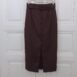 80s Pure Wool Midi Pencil Skirt with Belt Button Closure and Slit S 26“ front Rêvelance