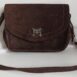 Rêvelance Vintage Bags Suede Saddle Bag Brown 00024