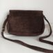 Rêvelance Vintage Bags Suede Saddle Bag Brown 00025