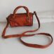 Rêvelance Vintage Bags Tiny Duffle Bag Leather Burgundy 00002