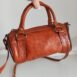 Rêvelance Vintage Bags Tiny Duffle Bag Leather Burgundy 00004