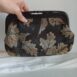 Rêvelance Vintage Bags USSARO clutch frame bag jaquard earthy leaves 00063