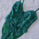 Rêvelance Vintage Lingerie Moire Lace Teddy Smaragd USA made 00134